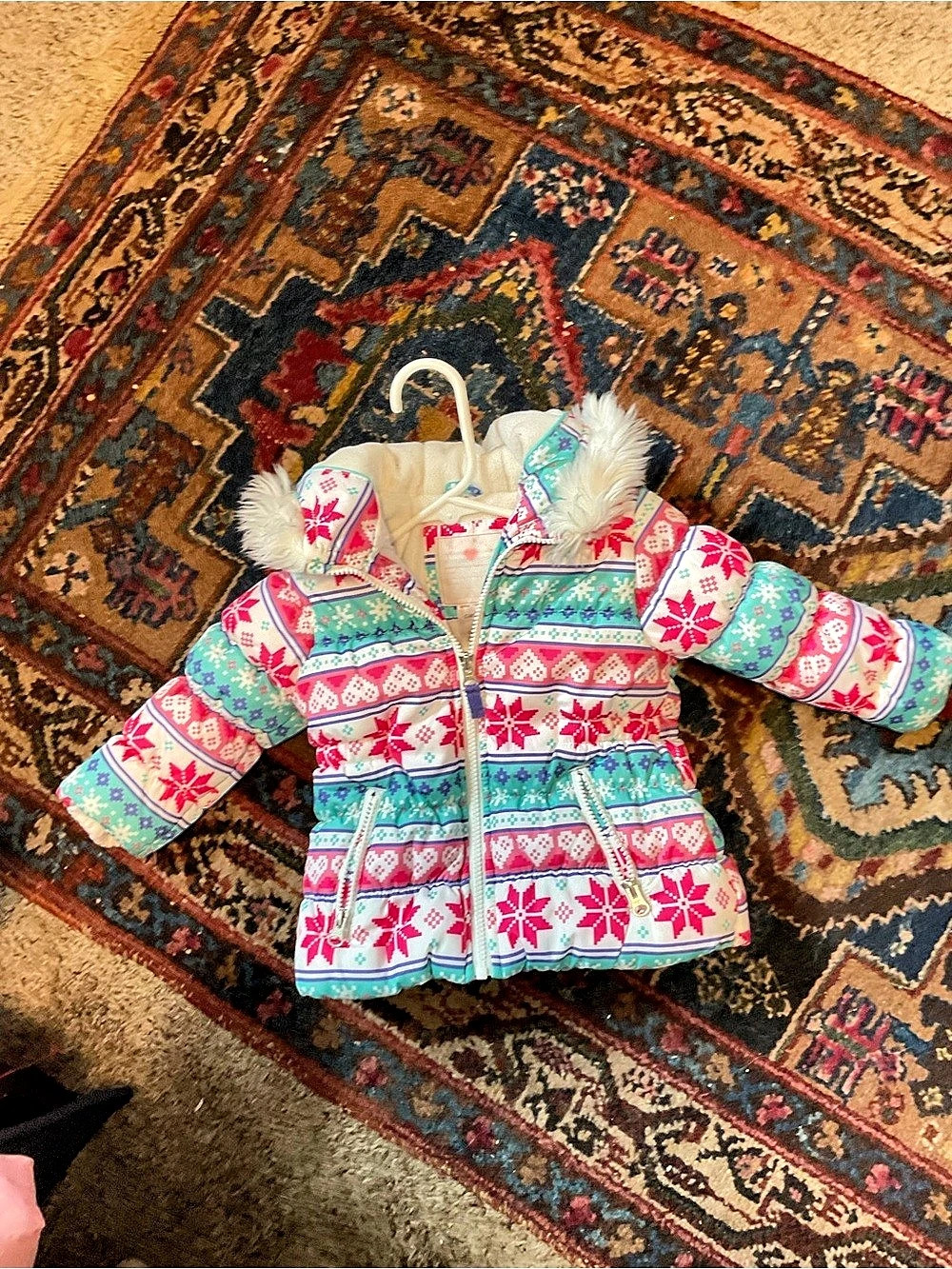 Carter's Toddler Girl Snowflake Fair Isle Puffer Jacket 2T